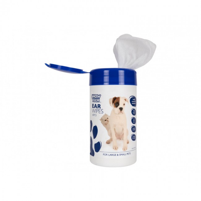 Show Tech Ear Wipes, 60gb – mitrās salvetes ausu tīrīšanai