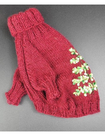 Вязаный джемпер для собачки ,,Рождественский,, (бородо)