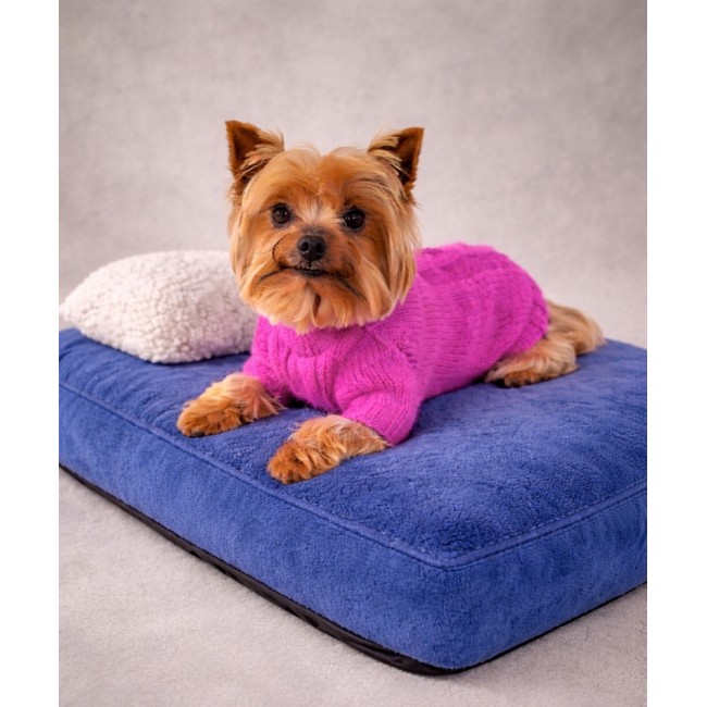 Подстилка из флиса (синего цвета)