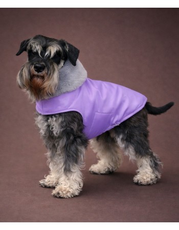 Тёплая попона для собачки (фиолетовая)