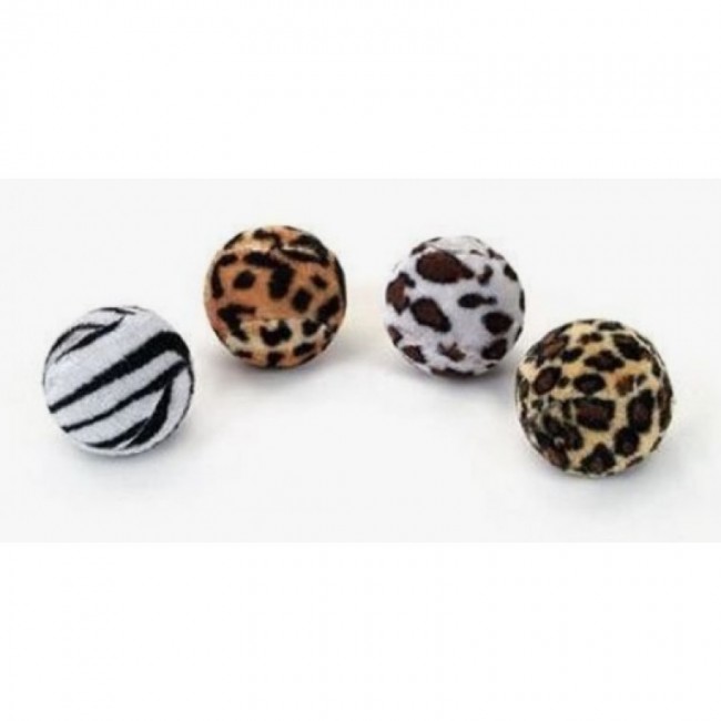 Animal print cattoy ball, 4gb - плюшевые гремящие мячики