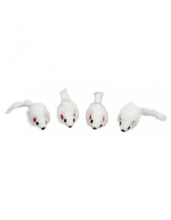 Fur Mouse White, 4gb - plīša peles ar grabuli