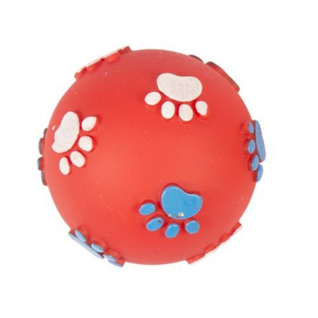  Duvo Plus Vinil Treat Ball Paws, 7,5cm  (red)