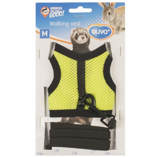 Duvo Plus Walking vest M – шлейка с поводком для хорьков, карликовых кроликов, морских свинок