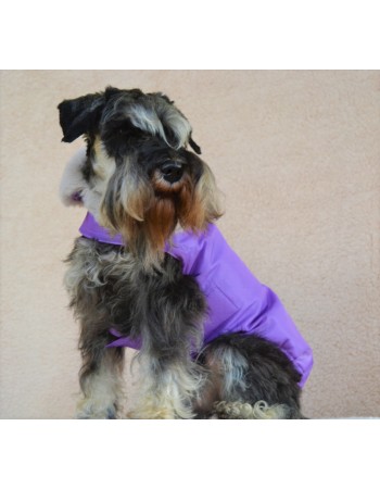 Тёплая попона для собачки (фиолетовая)