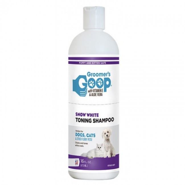  Groomer`s Goop Snow White Toning Shampoo, 16oz/473ml - oтбеливающий шампунь